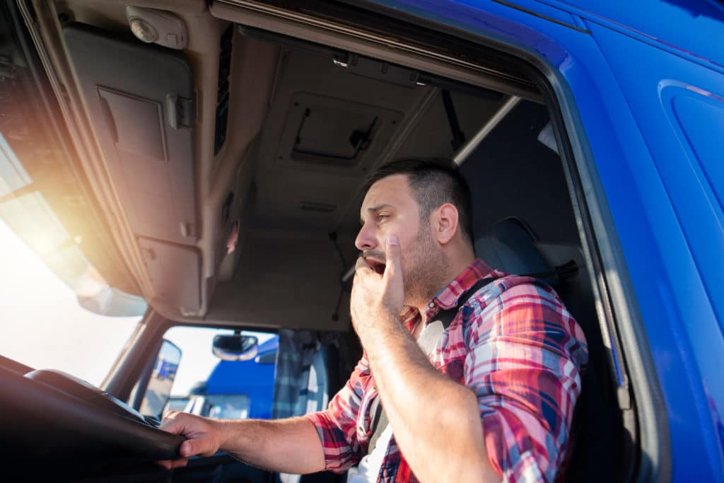 Sleepy Corpus Christi truck driver risks causing a serious truck accident.